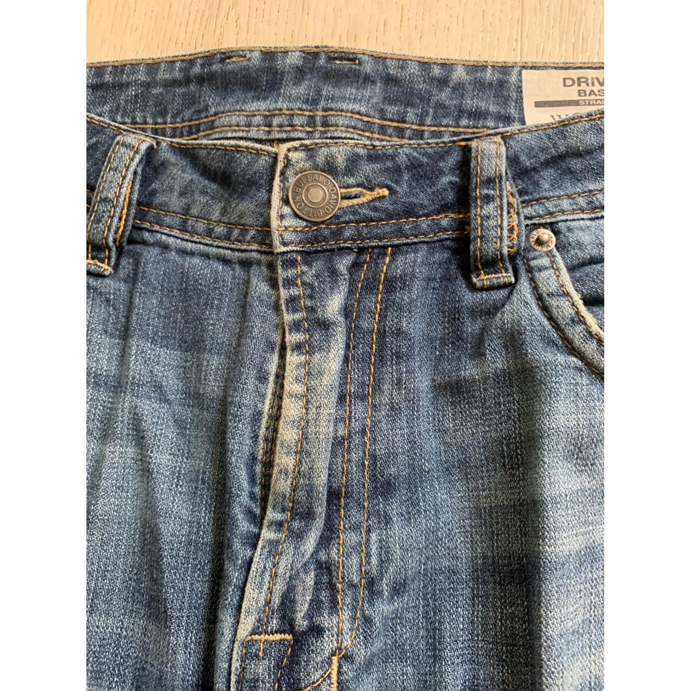 Buffalo David Bitton Driven Basic Straight Leg Jeans‎ Blue Denim Mens 33x32